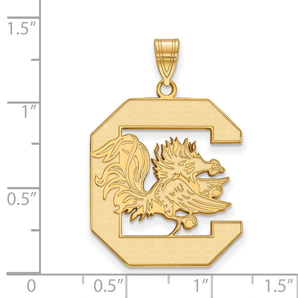 10K Gelbgold Logoart University Of South Carolina Extra Groß Anhänger