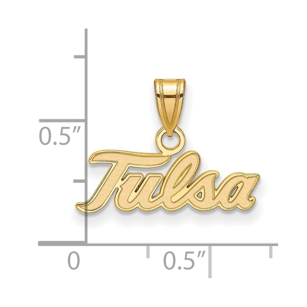 10K Gelbgold Logoart University Of Tulsa T U Klein Anhänger