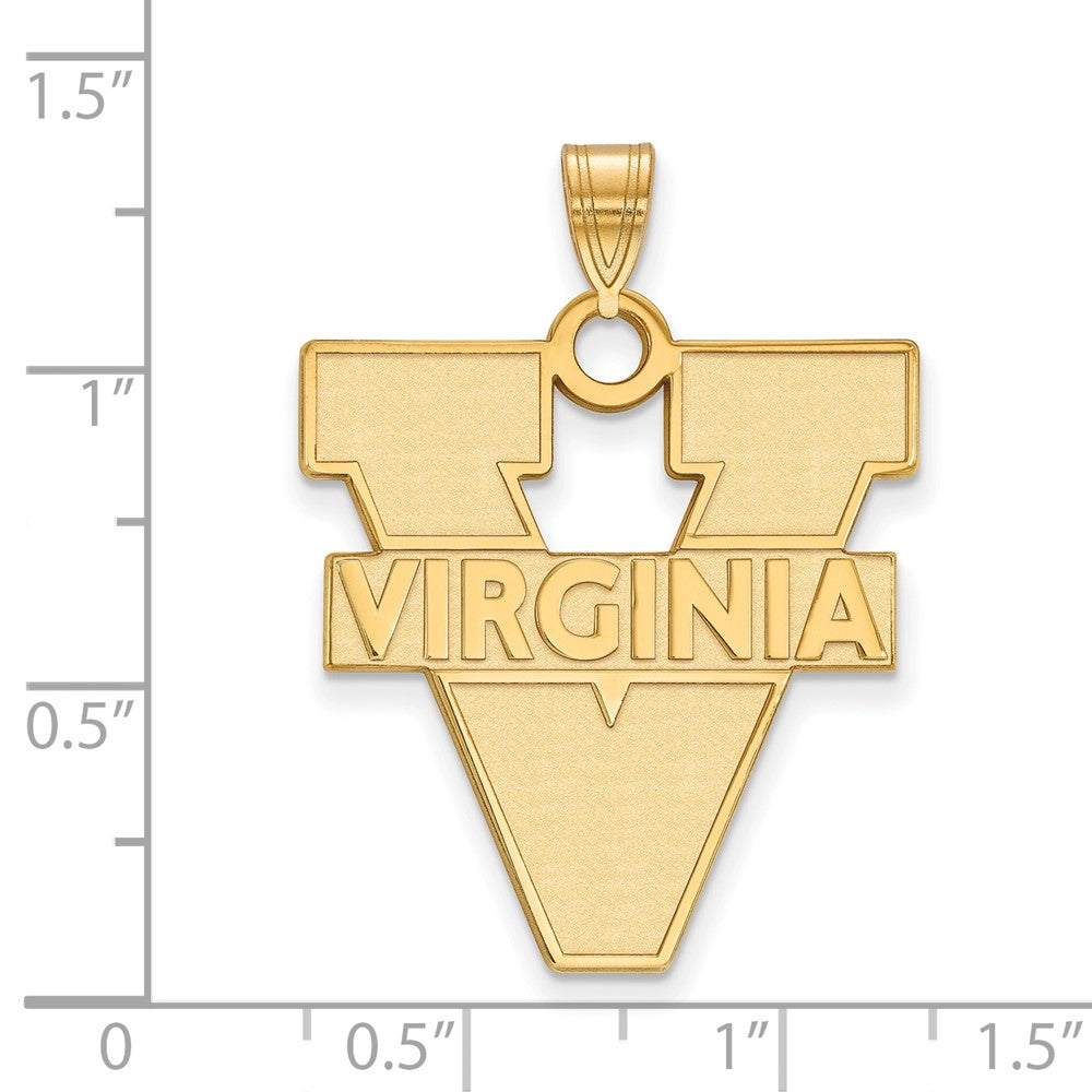 14K Gelbgold Logoart University Of Virginia Extra Groß Anhänger