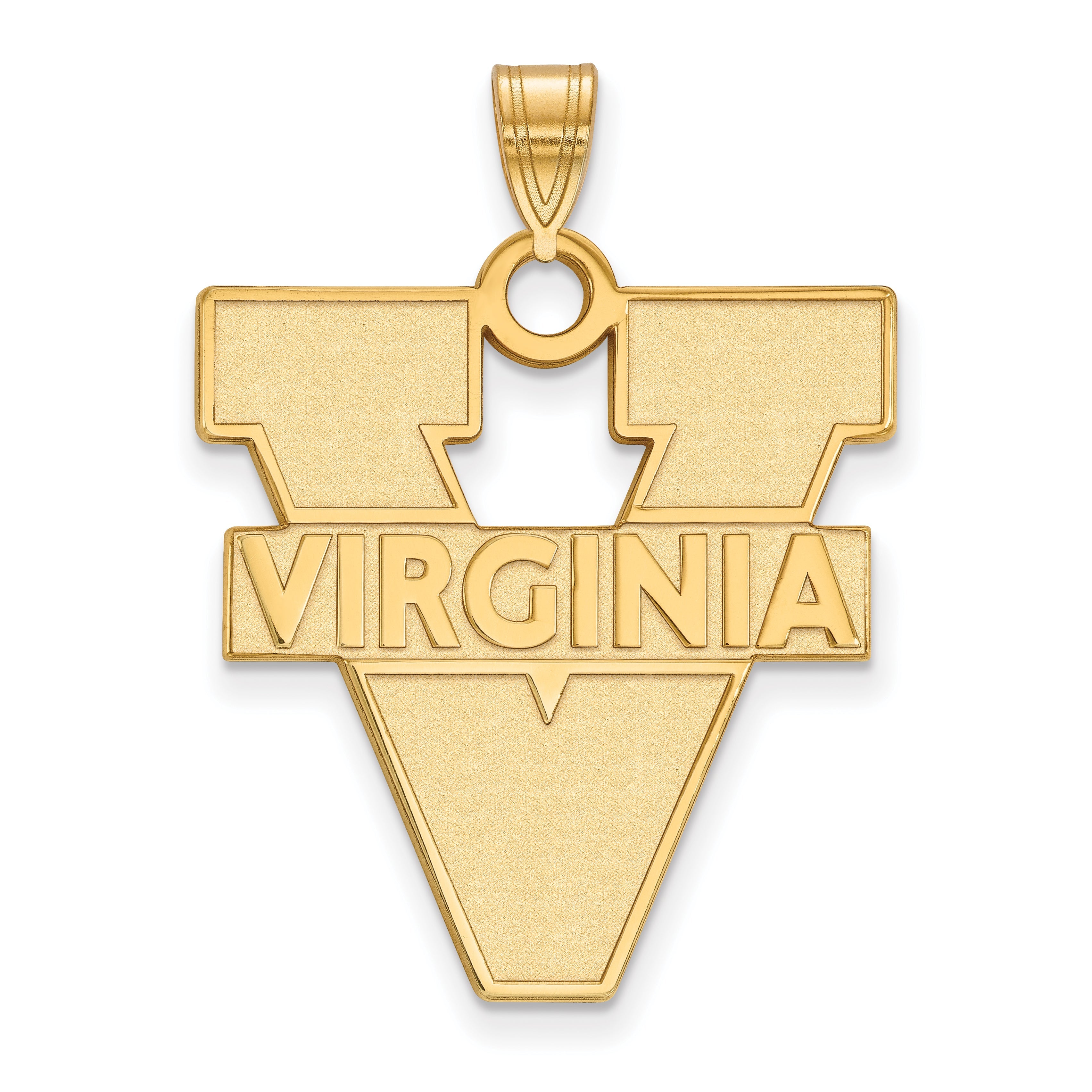 10K Gelbgold Logoart University Of Virginia Extra Groß Anhänger