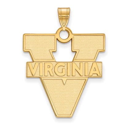 10K Gelbgold Logoart University Of Virginia Extra Groß Anhänger