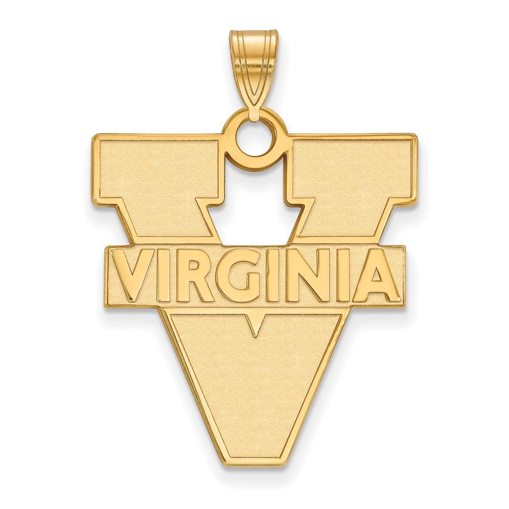 14K Gelbgold Logoart University Of Virginia Extra Groß Anhänger