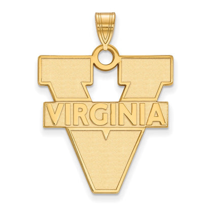 14K Gelbgold Logoart University Of Virginia Extra Groß Anhänger