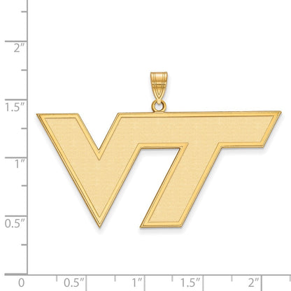 10K Gelbgold Logoart Virginia Tech V T Extra Groß Anhänger
