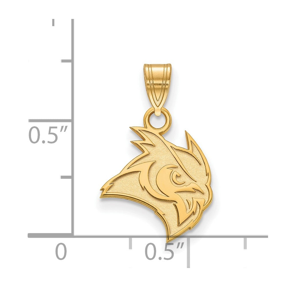 10K Gelbgold Logoart Rice University Eule Klein Anhänger