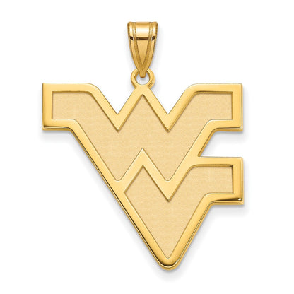 10K Gelbgold Logoart West Virginia University W V Extra Groß Anhänger