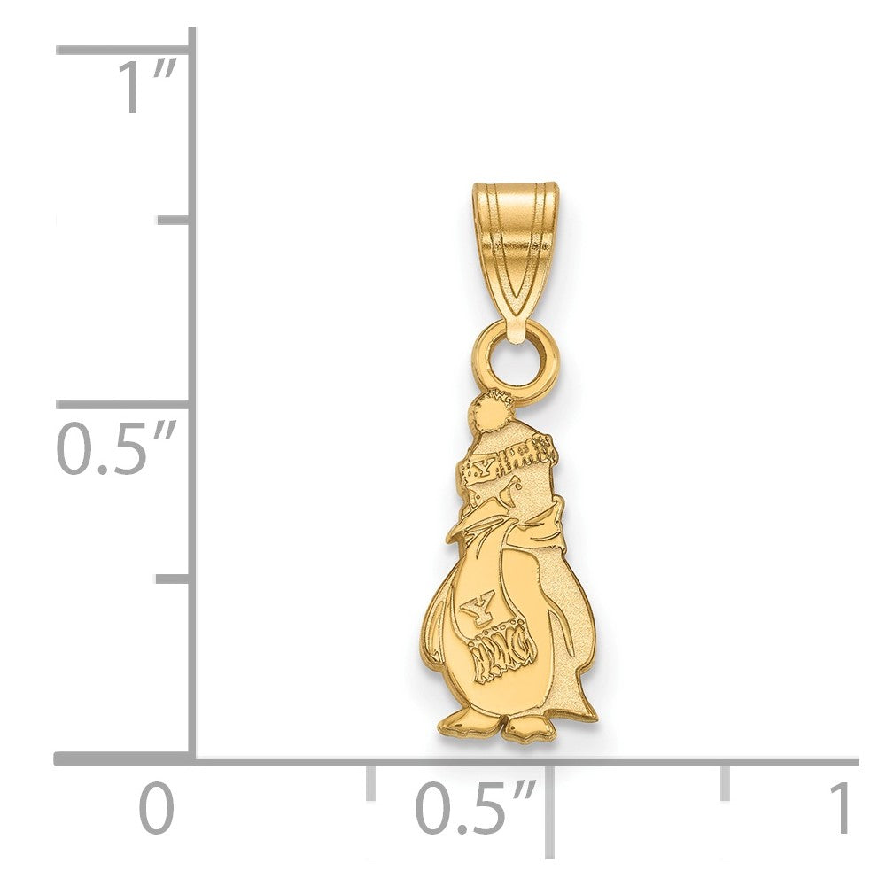 10K Gelbgold Logoart Youngstown State University Pinguin Klein Anhänger