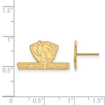 10K Gelbgold Logoart Eastern Illinois University Klein Ohrstecker