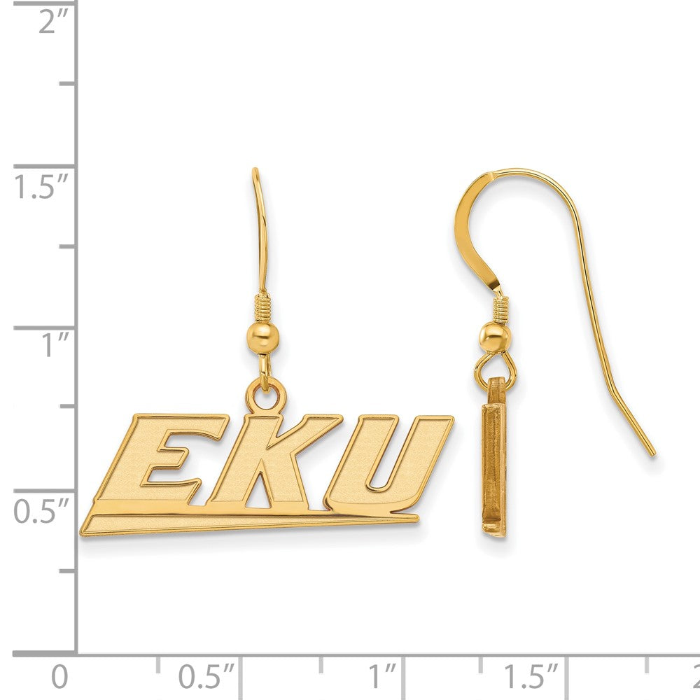 Vergoldet Sterlingsilber Logoart Eastern Kentucky University E K U Klein Ohrhänger