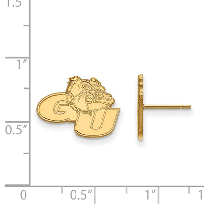 10K Gelbgold Logoart Gonzaga University G U Bulldog Klein Ohrstecker