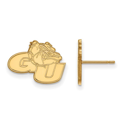 10K Gelbgold Logoart Gonzaga University G U Bulldog Klein Ohrstecker