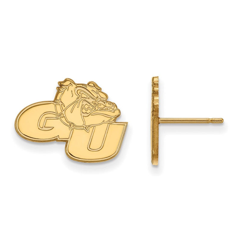 14K Gelbgold Logoart Gonzaga University G U Bulldog Klein Ohrstecker