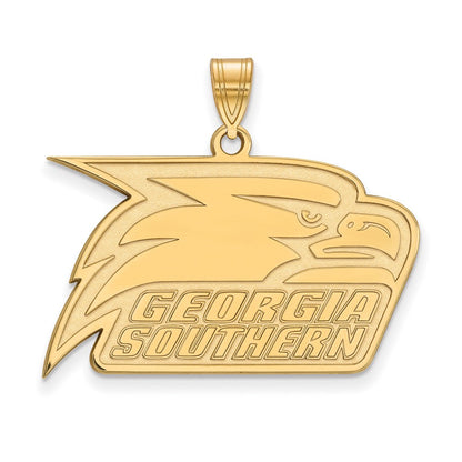 10K Gelbgold Logoart Georgia Southern University Adler Groß Anhänger