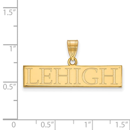 14K Gelbgold Logoart Lehigh University Groß Stab Anhänger