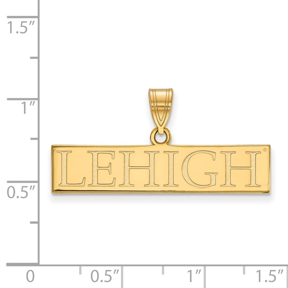 10K Gelbgold Logoart Lehigh University Groß Stab Anhänger