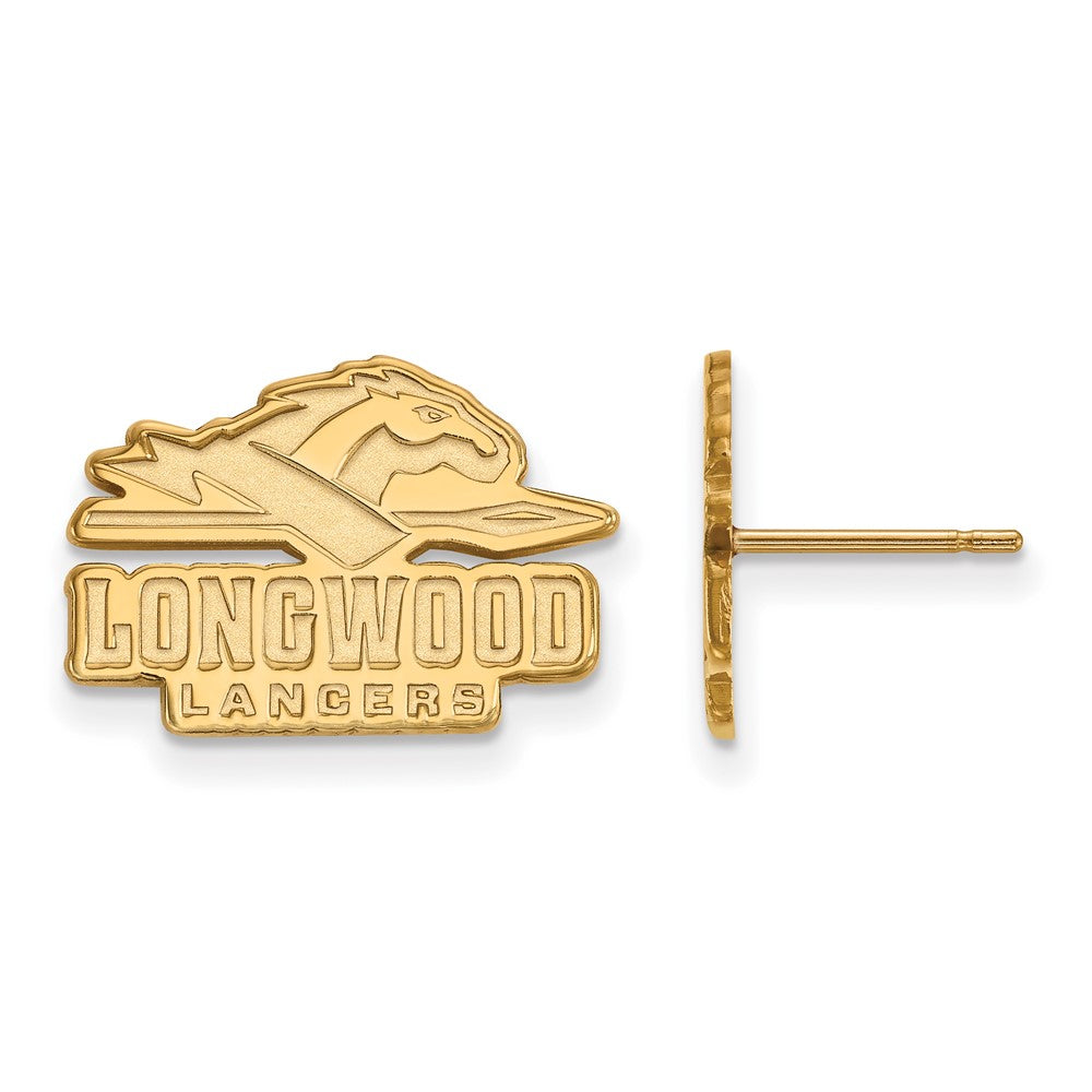 14K Gelbgold Logoart Longwood University Lancers Klein Ohrstecker