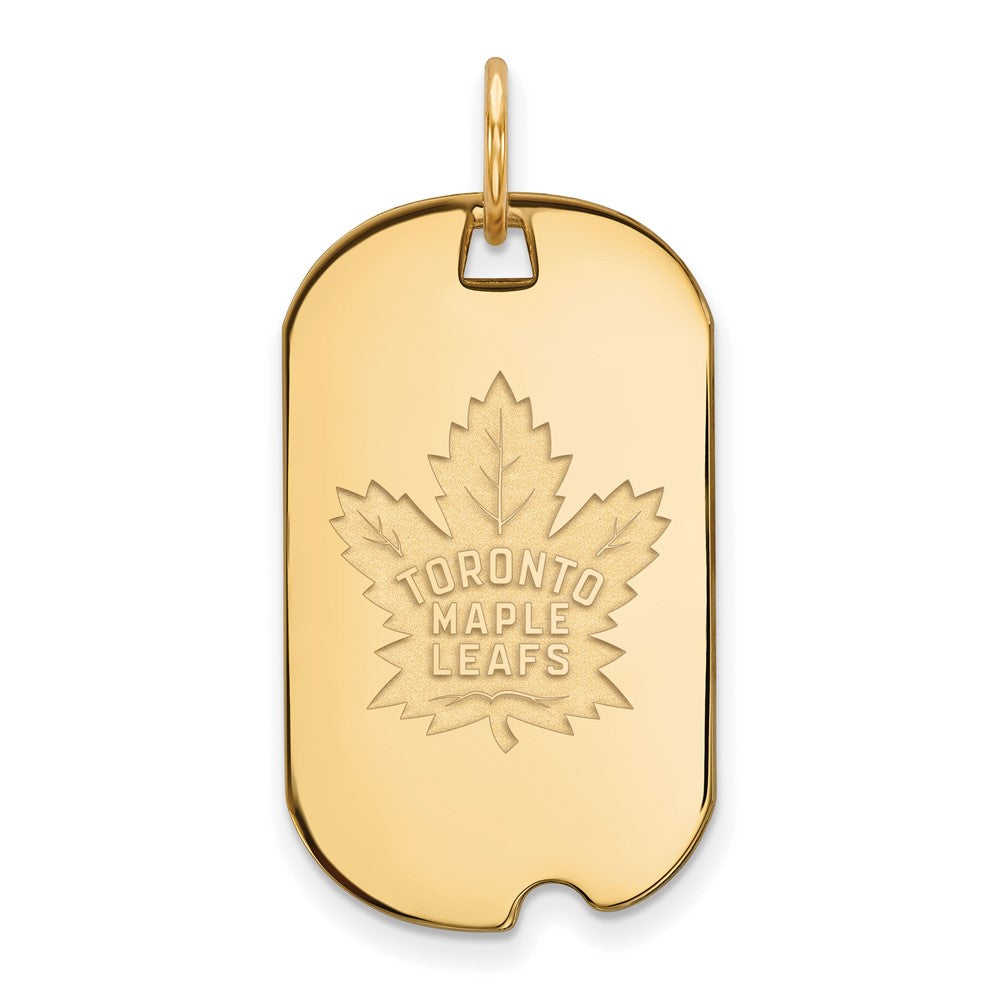 Vergoldet Sterlingsilber Nhl Logoart Toronto Maple Leafs Klein Erkennungsmarke Anhänger