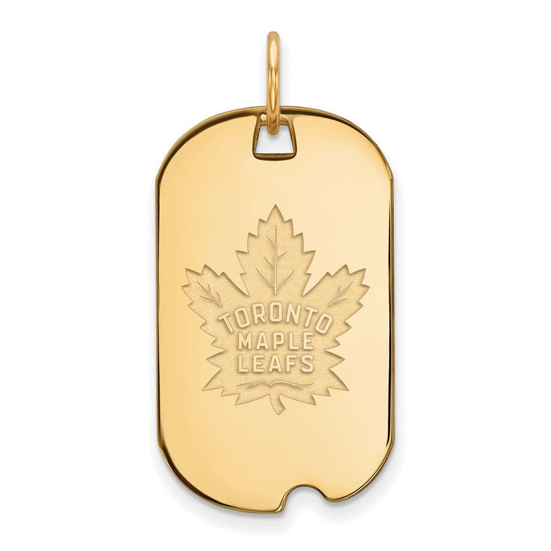 Vergoldet Sterlingsilber Nhl Logoart Toronto Maple Leafs Klein Erkennungsmarke Anhänger
