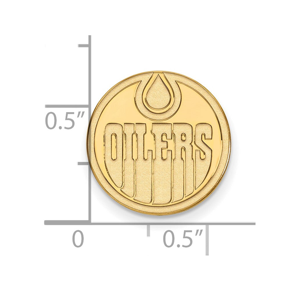 14K Gelbgold Gold Nhl Logoart Edmonton Oilers Anstecknadel
