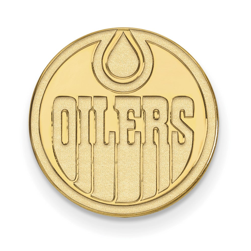14K Gelbgold Gold Nhl Logoart Edmonton Oilers Anstecknadel