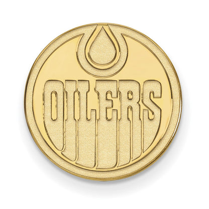 14K Gelbgold Gold Nhl Logoart Edmonton Oilers Anstecknadel