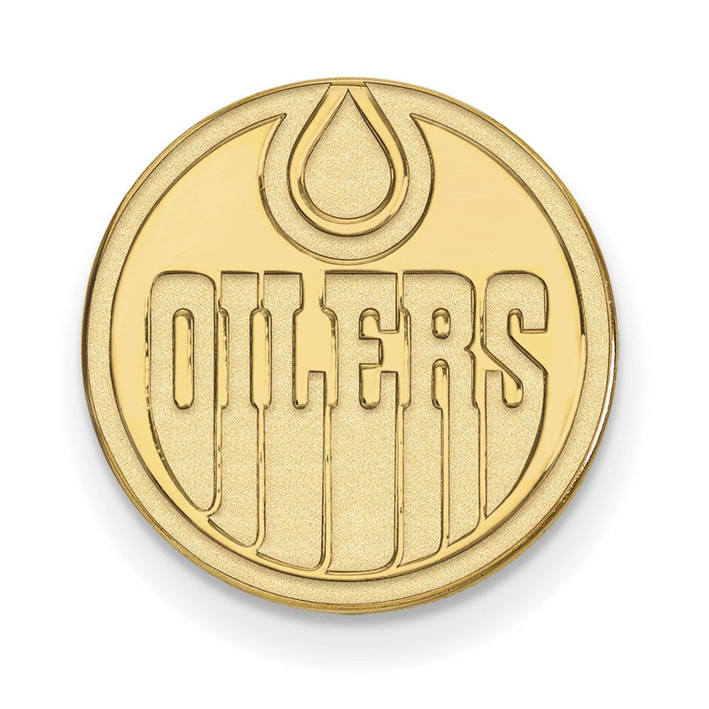 14K Gelbgold Gold Nhl Logoart Edmonton Oilers Anstecknadel