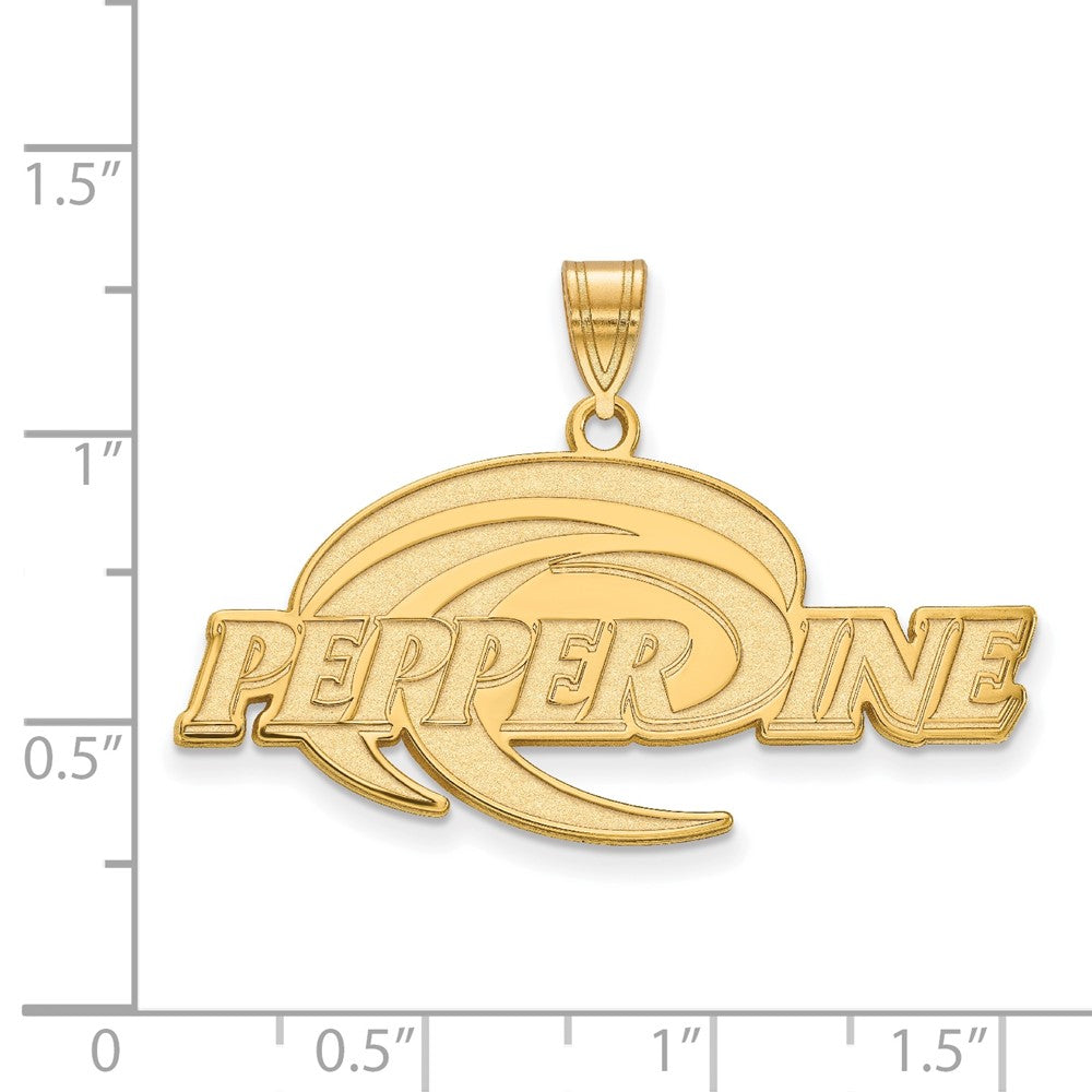 14K Gelbgold Logoart Pepperdine University Extra Groß Anhänger