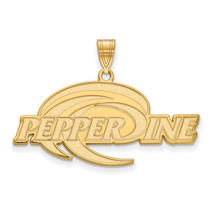 10K Gelbgold Logoart Pepperdine University Extra Groß Anhänger