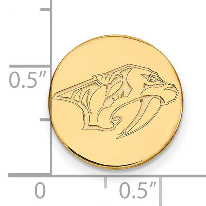 14K Gelbgold Gold Nhl Logoart Nashville Predators Anstecknadel