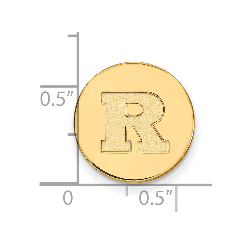 14K Gelbgold Gold Logoart Rutgers University Buchstabe R Anstecknadel