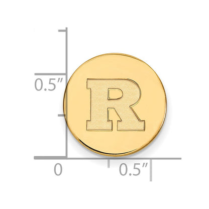 14K Gelbgold Gold Logoart Rutgers University Buchstabe R Anstecknadel