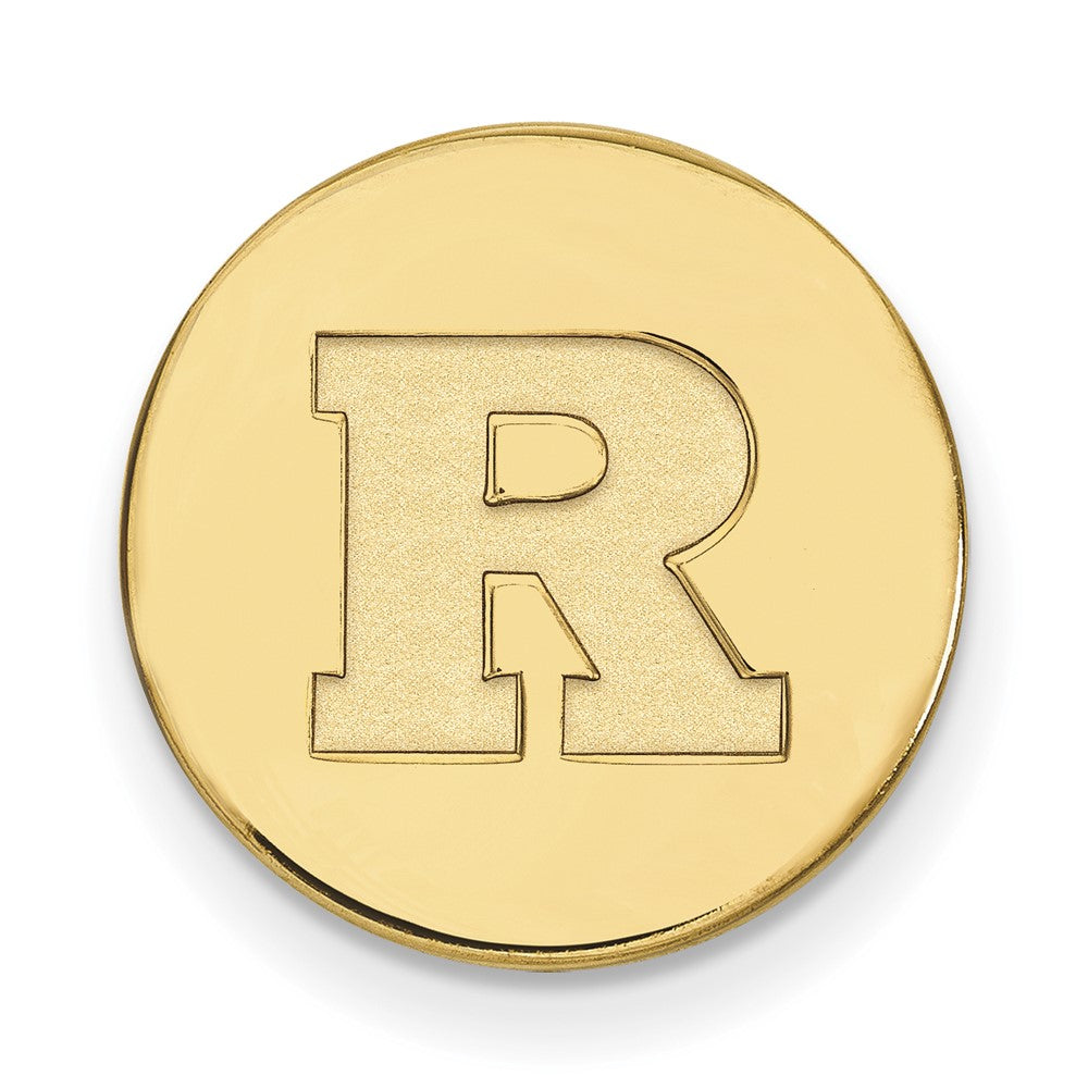 14K Gelbgold Gold Logoart Rutgers University Buchstabe R Anstecknadel