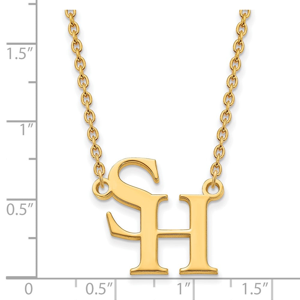 10K Gelbgold Logoart Sam Houston State University Groß Anhänger 18 Zoll Halskette