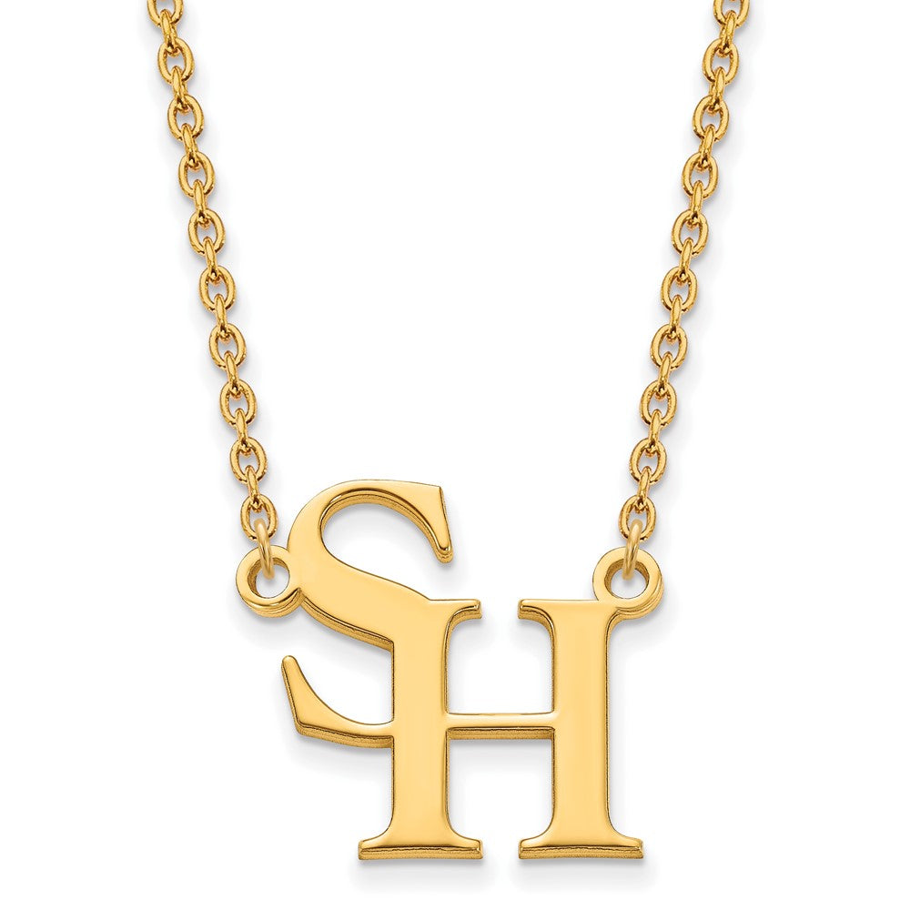 10K Gelbgold Logoart Sam Houston State University Groß Anhänger 18 Zoll Halskette