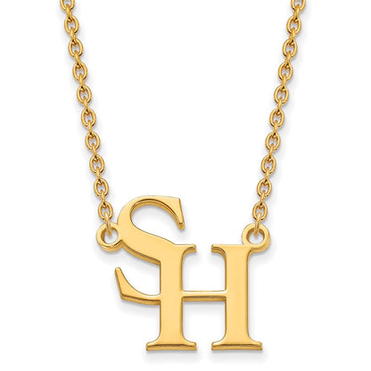10K Gelbgold Logoart Sam Houston State University Groß Anhänger 18 Zoll Halskette