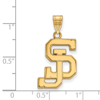 14K Gelbgold Logoart San Jose State University S J Groß Anhänger