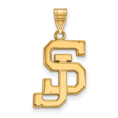 14K Gelbgold Logoart San Jose State University S J Groß Anhänger