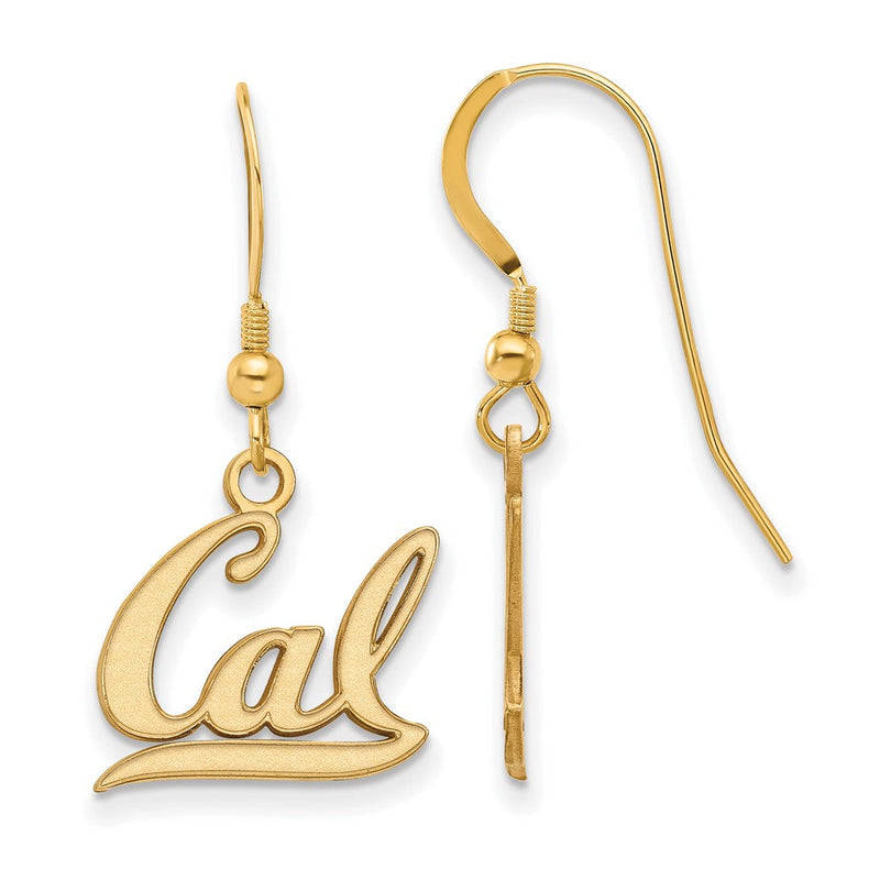 Vergoldet Sterlingsilber Logoart University Of California Berkeley Klein Hängend Draht Ohrringe