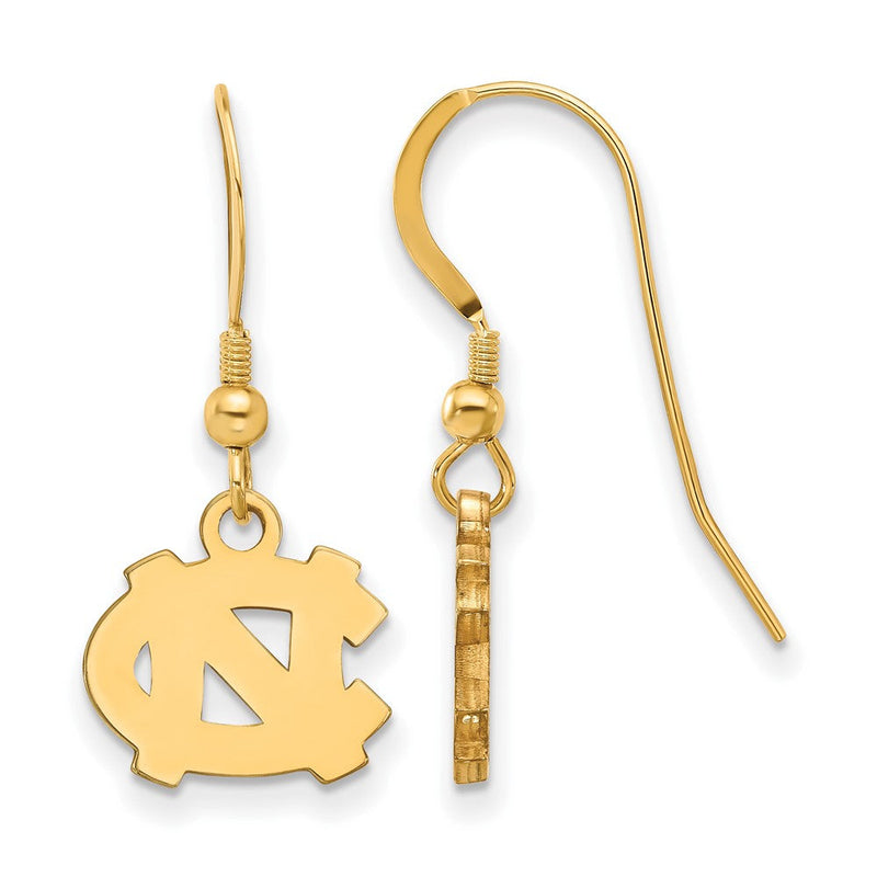 Vergoldet Sterlingsilber Logoart University Of North Carolina N C Extra Klein Ohrhänger