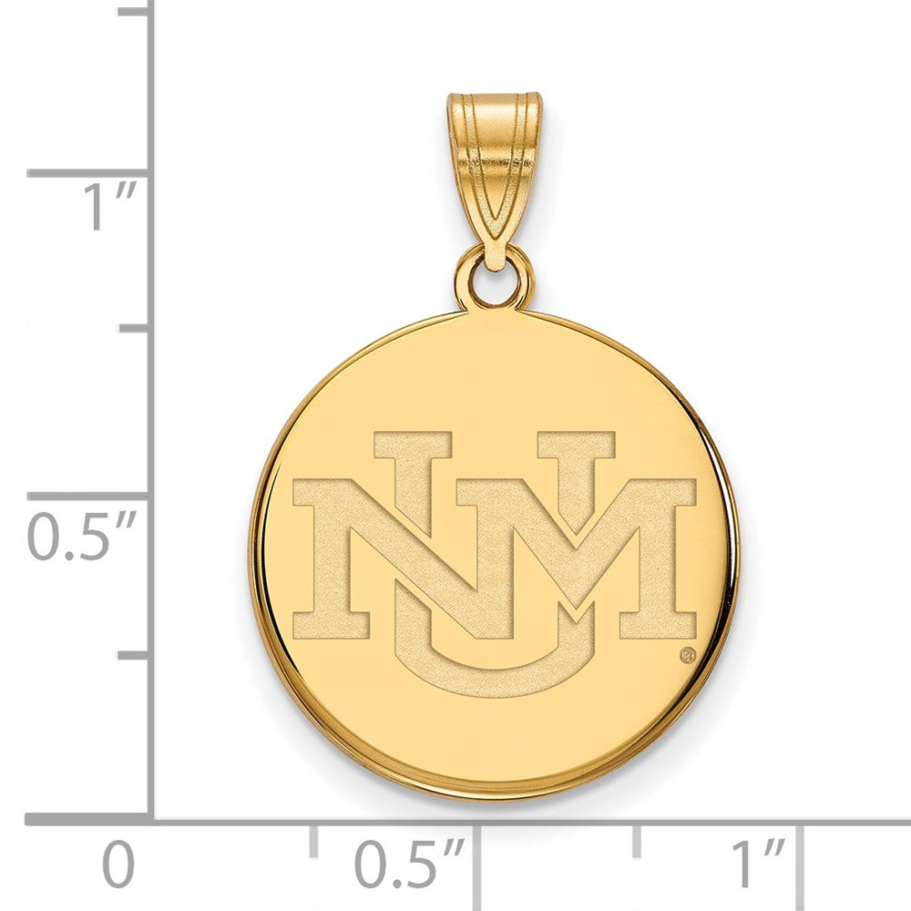 10K Gelbgold Logoart University Of New Mexico Groß Anhänger