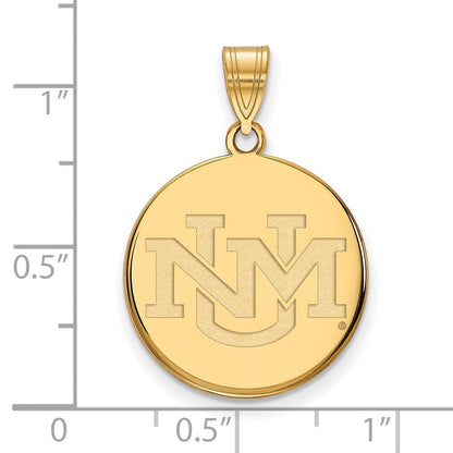 14K Gelbgold Logoart University Of New Mexico Groß Anhänger
