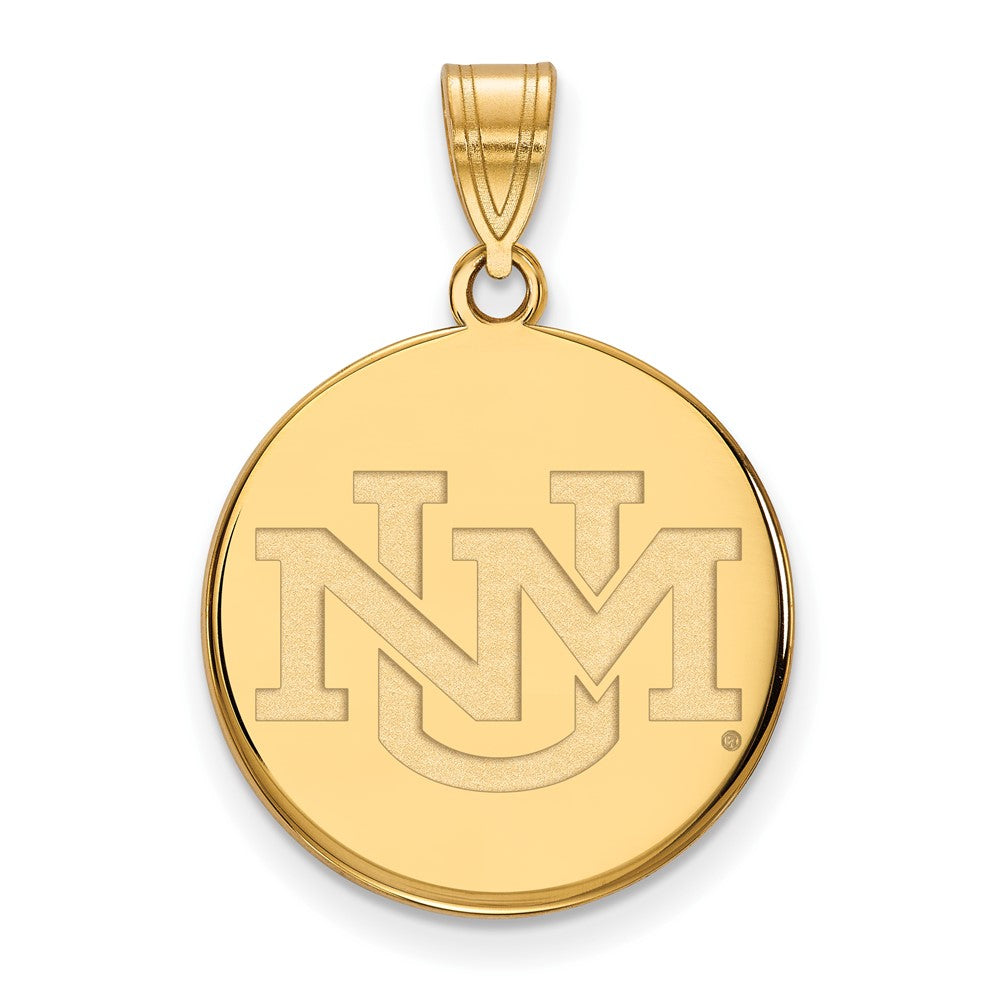 10K Gelbgold Logoart University Of New Mexico Groß Anhänger