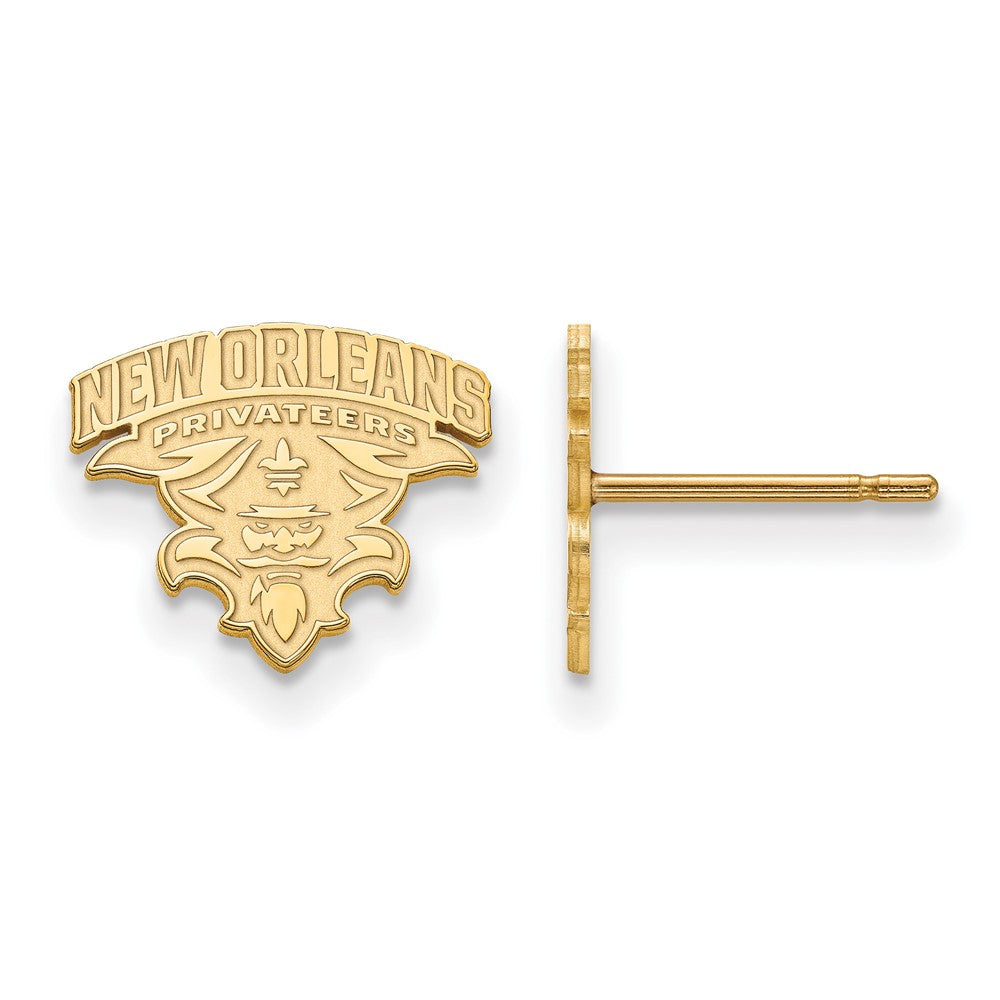 10K Gelbgold Logoart University Of New Orleans U N O Klein Ohrstecker