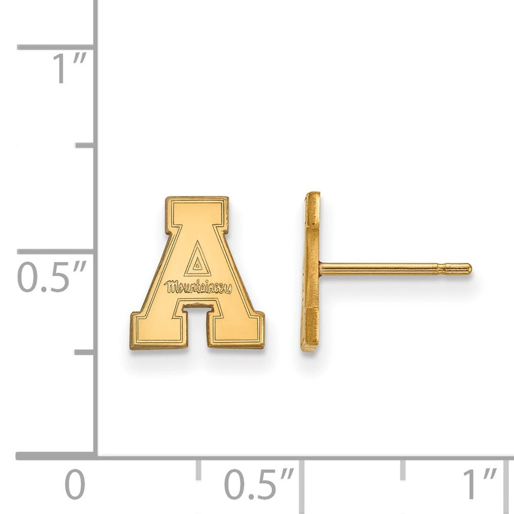10K Gelbgold Logoart Appalachian State University Extra Klein Ohrstecker