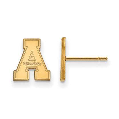 10K Gelbgold Logoart Appalachian State University Extra Klein Ohrstecker