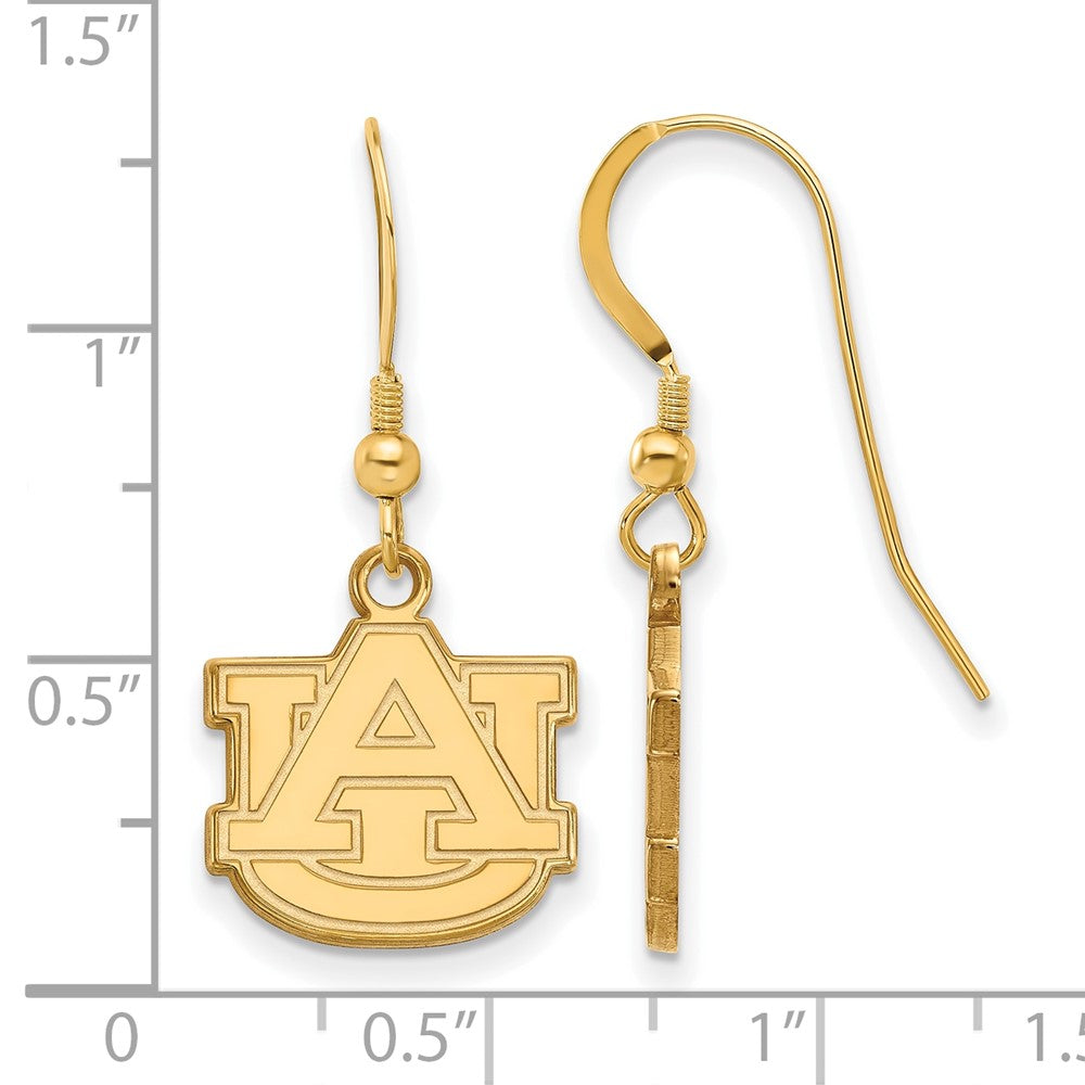 Vergoldet Sterlingsilber Logoart Auburn University A U Klein Hängend Draht Ohrringe