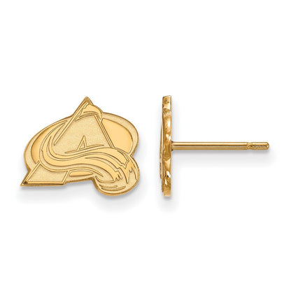 14K Gelbgold Nhl Logoart Colorado Avalanche Buchstabe A Extra Klein Ohrstecker