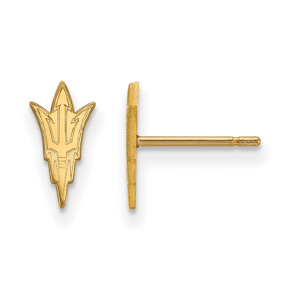 Vergoldet Sterlingsilber Logoart Arizona State University Pitchfork Extra Klein Ohrstecker