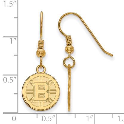 Vergoldet Sterlingsilber Nhl Logoart Boston Bruins Klein Ohrhänger