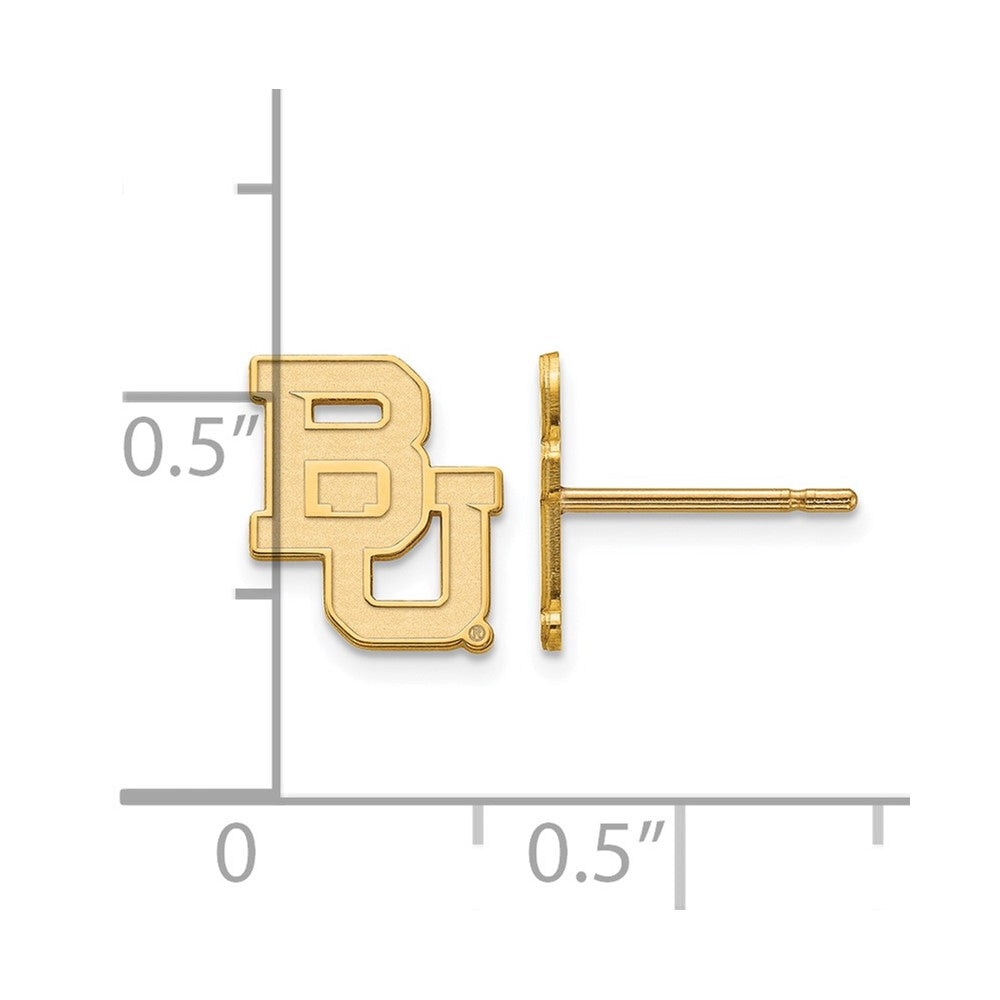 10K Gelbgold Logoart Baylor University Bears Extra Klein Ohrstecker